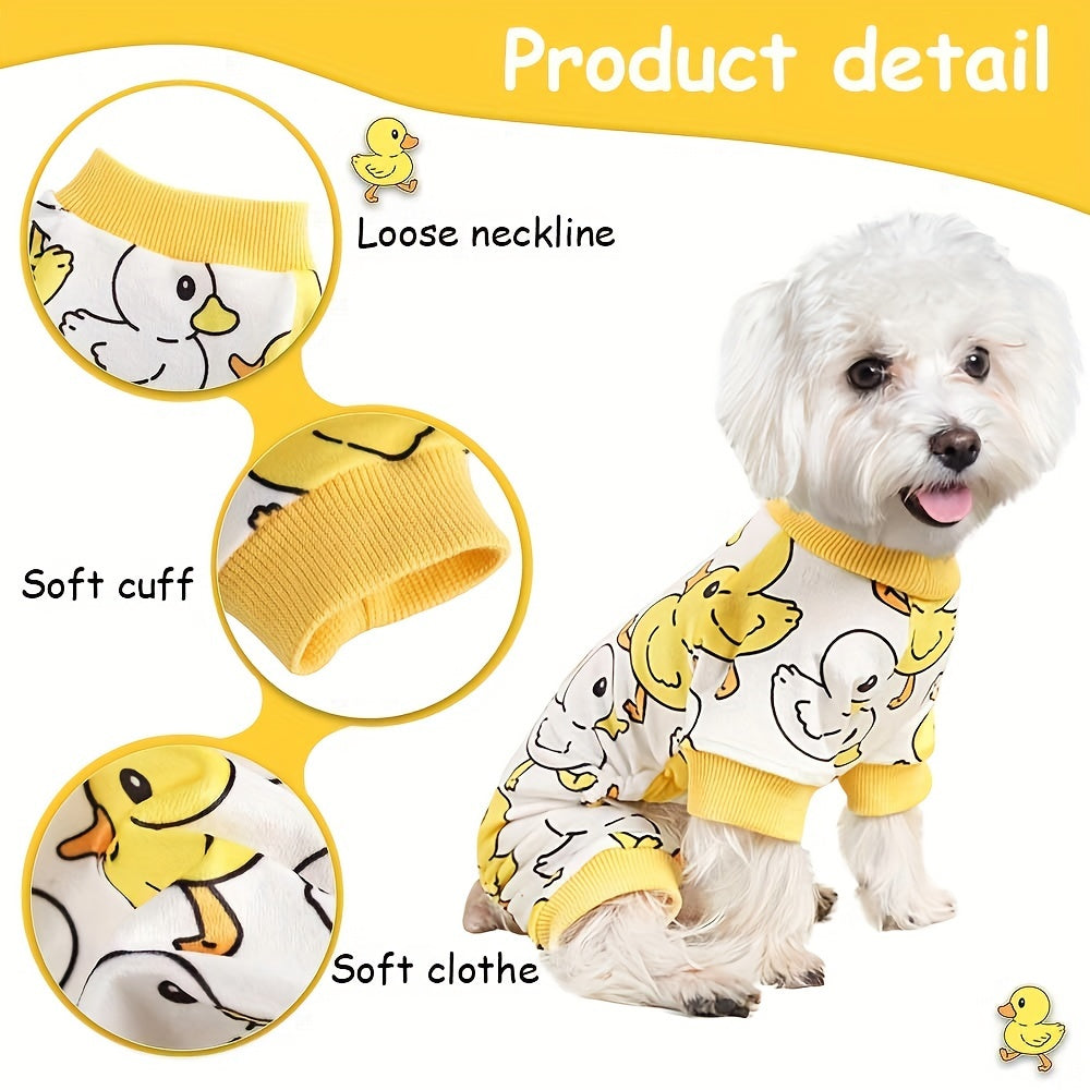 Adorable Pajamas for Small Dogs - Soft, Stretchy, Cute Onesies for Chihuahua, Yorkie, Teacup Puppies - Summer Pet Outfit Apparel with Comfortable Material and Easy Wear Design