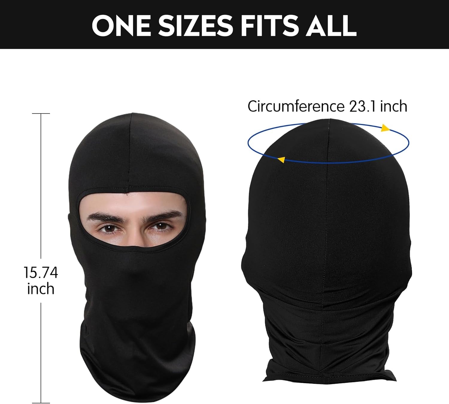 1-3 Pack Balaclava Face Mask, Ski Mask for Men Women, UV Protection Windproof Scarf for Motorcycle Snowboard Cycling