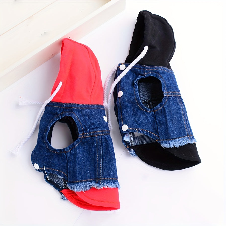 Pet Clothes Dog Jeans Jacket Puppy Hoodie Sweatshirt Cool Coat Dog Clothes For Small Dogs Autumn Apparel