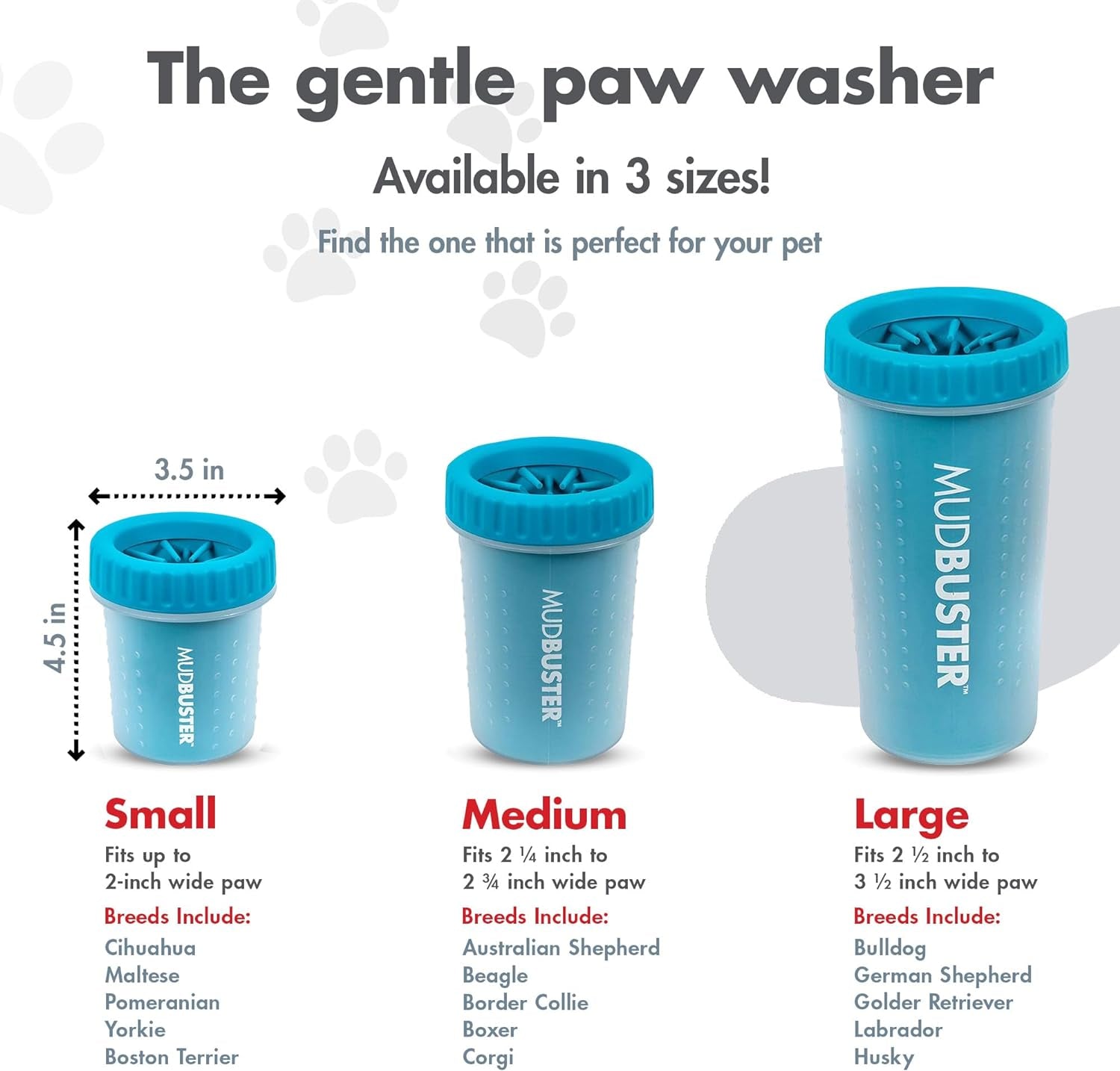 Mudbuster Portable Dog Paw Cleaner - Premium Quality, Blue, Small Size for Pet Supplies and Accessories