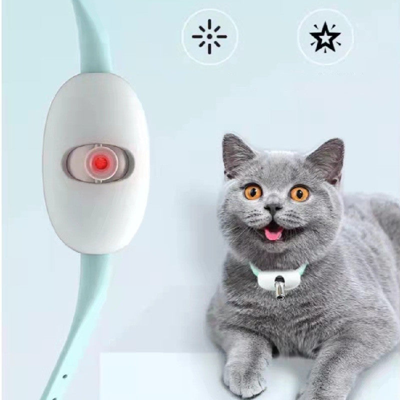 Fun for Inactive or lazy Cats Hours of Playing enjoyment w Cat Toy Smart Laser Teasing Cat Collar