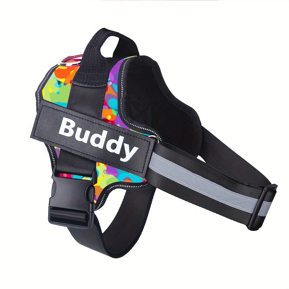 Personalized Dog Harness NO PULL Reflective Breathable Pet Harness Vest For Small Large Dog Outdoor Walk Training Accessories