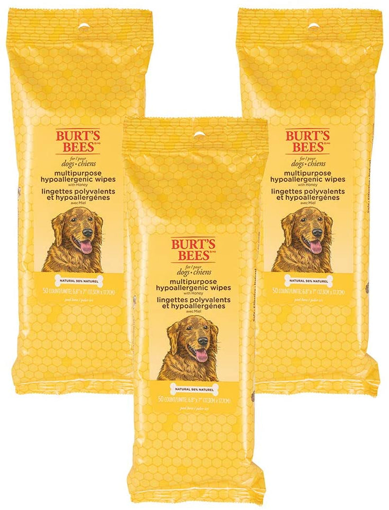 Multipurpose Grooming Wipes - Puppy & Dog Wipes for All Purpose Cleaning & Grooming - Cruelty Free, Pet Wipes, Puppy Supplies, 50 Count - 3 Pack