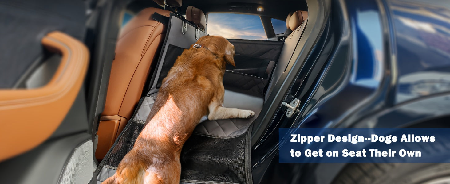 Ultimate Pet Comfort Car Seat for Large and Medium Dogs - Waterproof, Spacious, and Protective Back Seat Extender with Storage Pocket - Perfect for Cars, SUVs, and Trucks