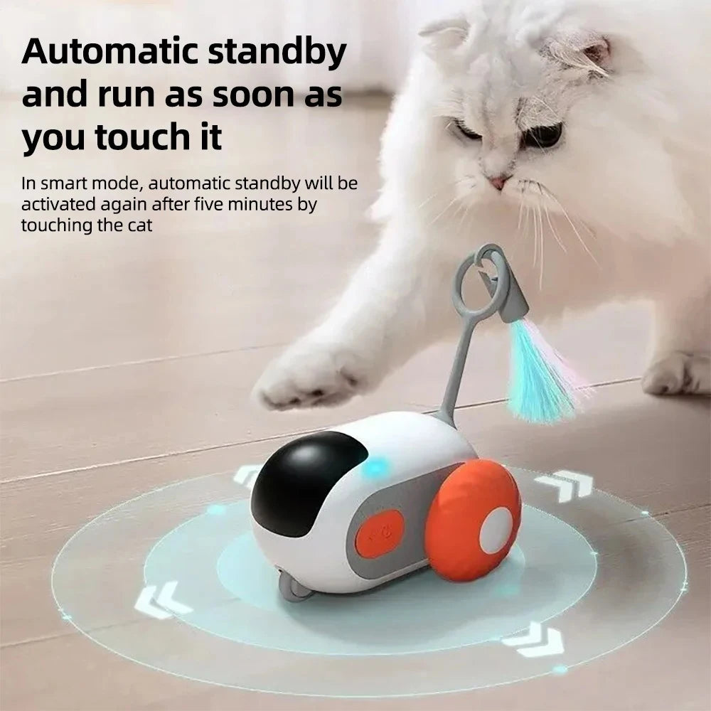 Smart Cat Toy Car Interactive Cat Toy Ball Automatic Rolling Remote Control Toy Car Stimulates the Mind