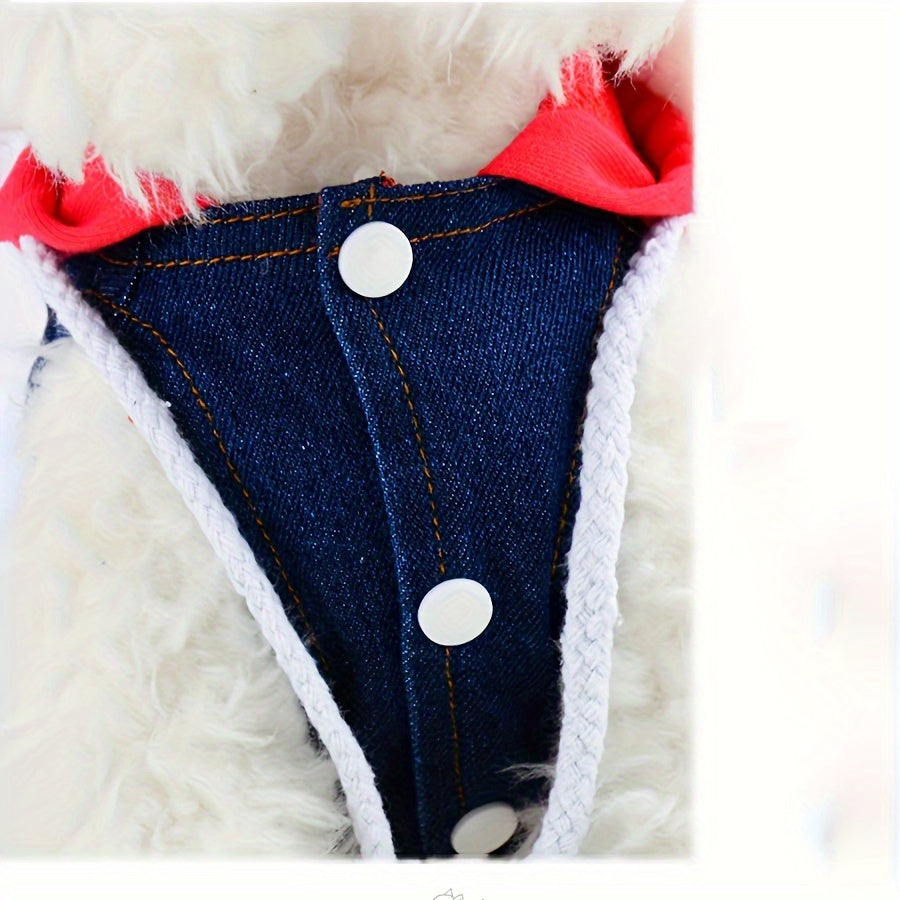 Pet Clothes Dog Jeans Jacket Puppy Hoodie Sweatshirt Cool Coat Dog Clothes For Small Dogs Autumn Apparel