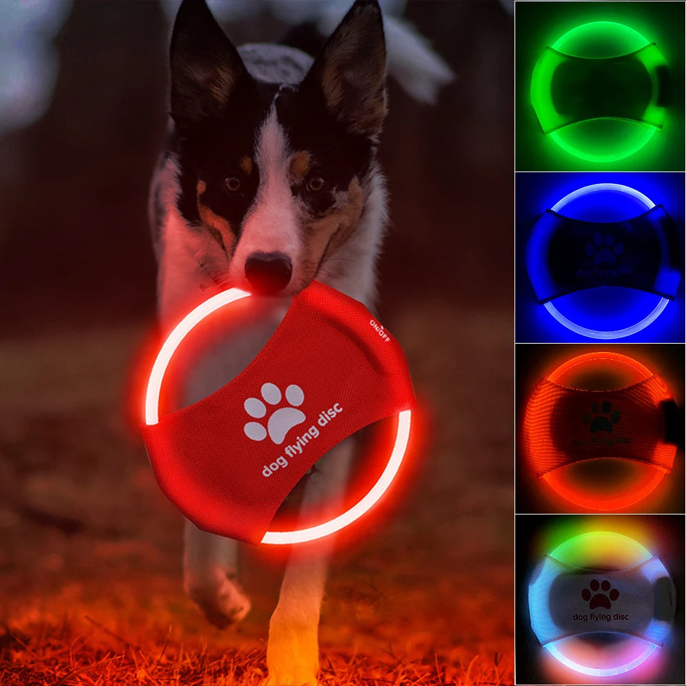 Fun Dog Flying Disc LED Training Interactive Toys keeping dog healthy and in shape. Hours of Fun Rechargeable