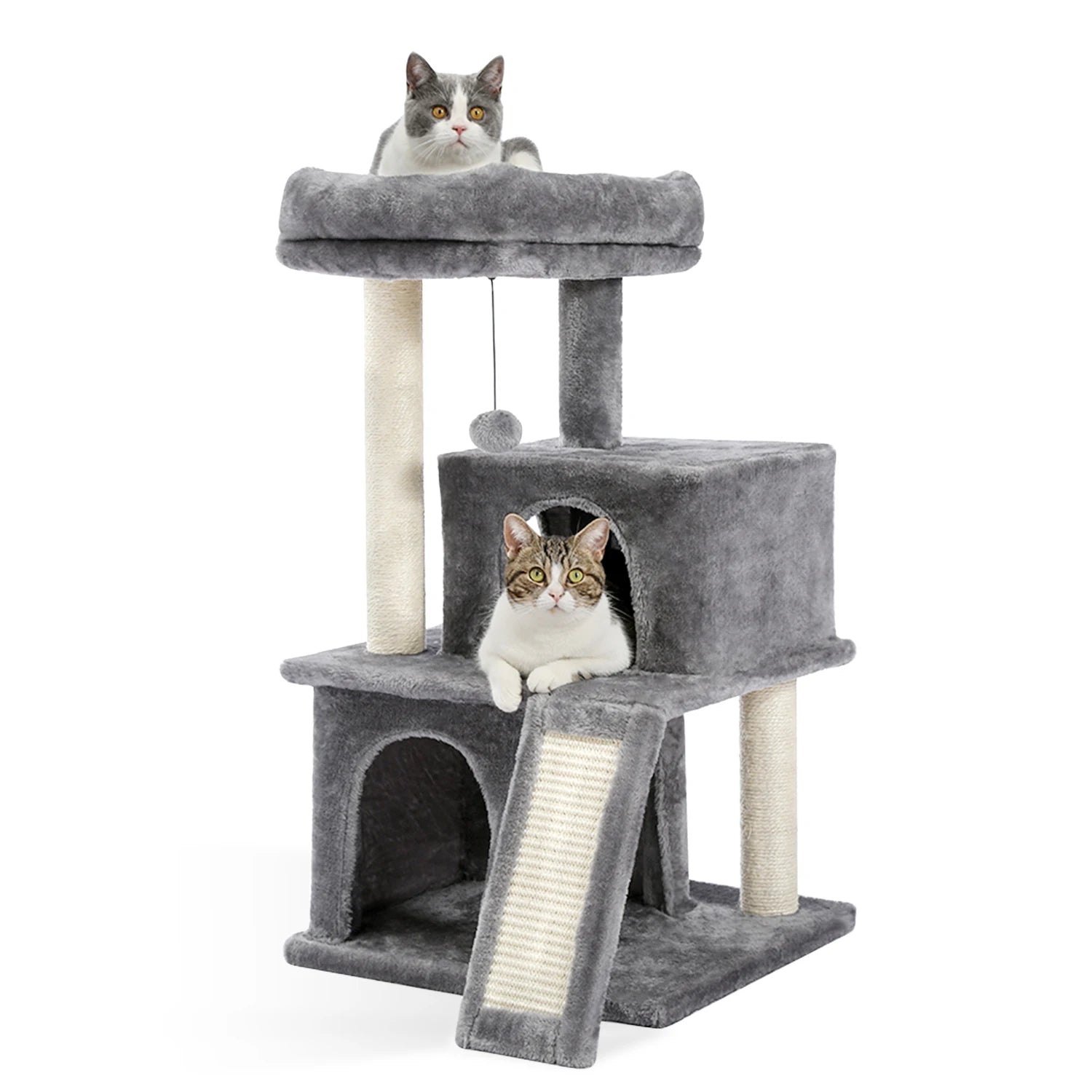 Free Shipping  Multi-Level Cat Tree For Cats With Cozy Perches Stable Cat Climbing Frame Cat Scratch Board Toys Cat Furniture