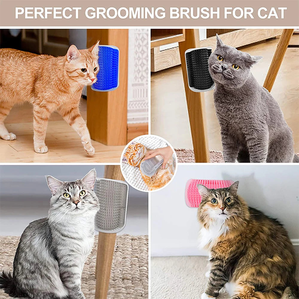 Cat Scratcher Massager for Cats Scratching Pets Brush Remove Hair Comb Grooming Table Dogs Kitten Care Royal Canin Accessories