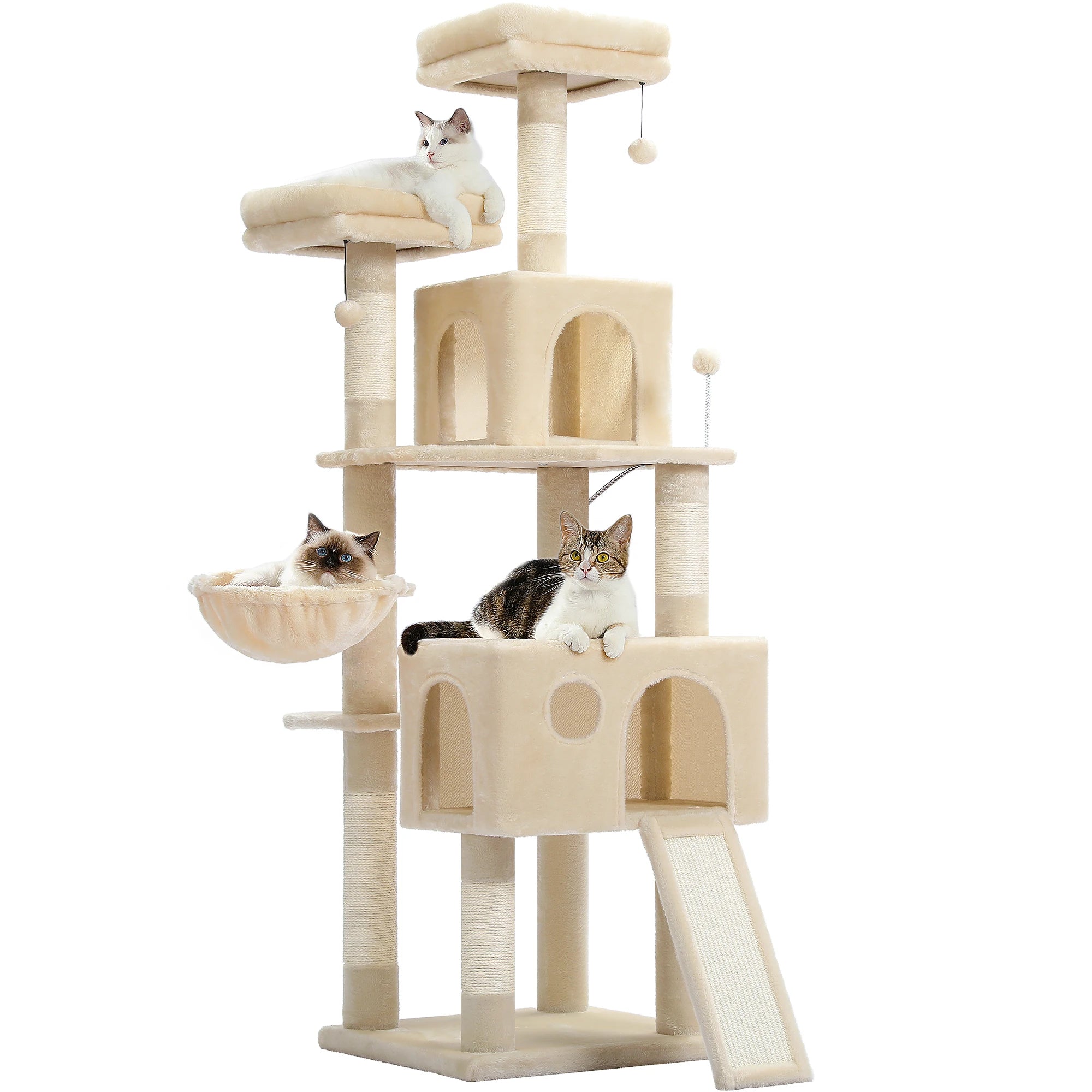 Free Shipping  Multi-Level Cat Tree For Cats With Cozy Perches Stable Cat Climbing Frame Cat Scratch Board Toys Cat Furniture