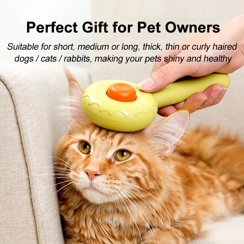 Stop Loose Hair with Cat Brush to Avoid Hairball and Remove Loose Hair for Cats and Kittens