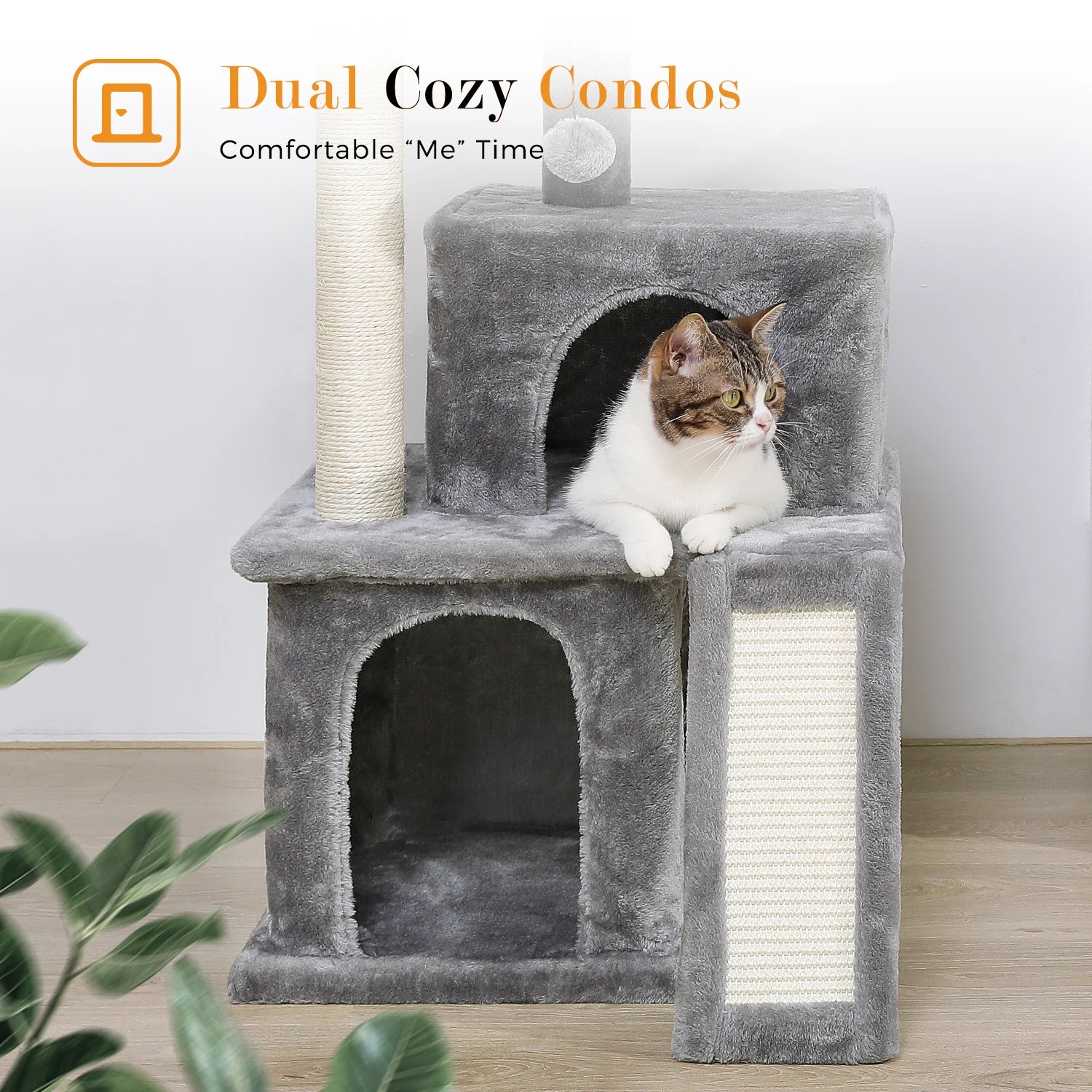 Free Shipping  Multi-Level Cat Tree For Cats With Cozy Perches Stable Cat Climbing Frame Cat Scratch Board Toys Cat Furniture