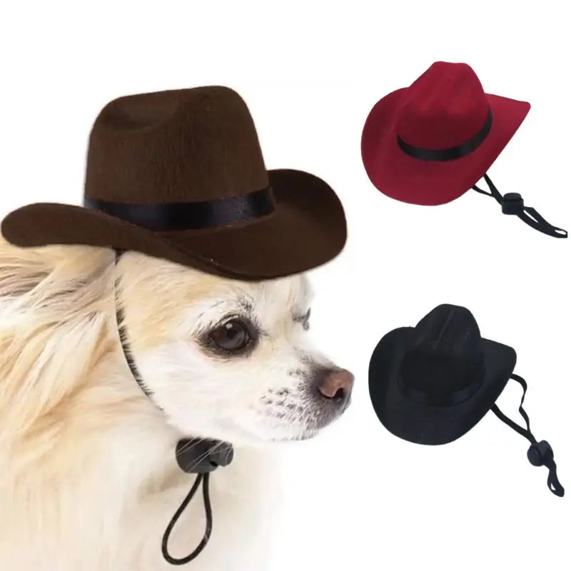 Dog Cap for Small Dog Cat Cowboy Cap Dog Baseball Beach Visor Hat Puppy Outdoor Cap Funny Christmas Street Party Pet Accessories