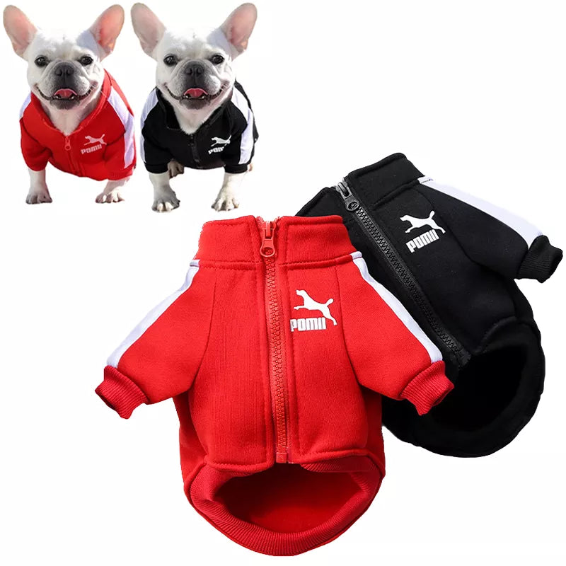 Cute Stylish Baseball Dog Jacket Winter Dog Clothes for Small Medium Dogs Puppy Pet Vest French Bulldog Sweatshirt Chihuahua Costume Pug Coat