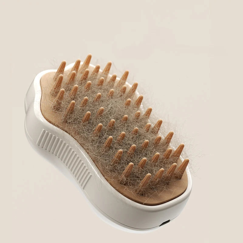 Remove unwanted pet hair and massage pet with 3 in 1 Steam Brush. Animals love it