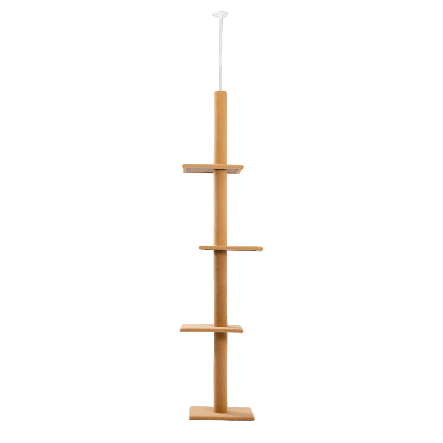 Adjustable 228-274cm Height Floor-to-Ceiling Vertical Cat Tree Stable Tall Cat Climbing Tree Cat Kittens Cat Toy