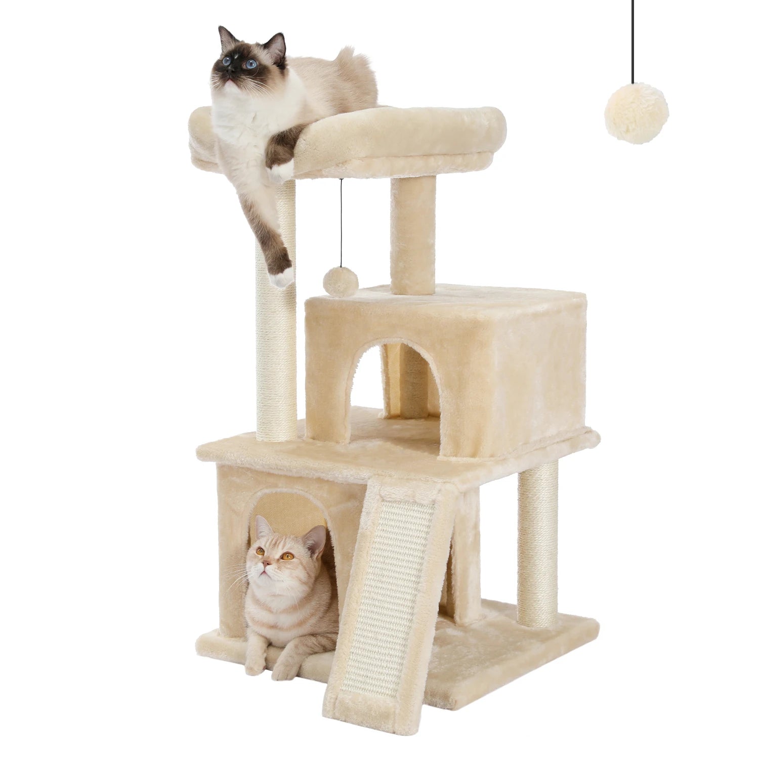 Free Shipping  Multi-Level Cat Tree For Cats With Cozy Perches Stable Cat Climbing Frame Cat Scratch Board Toys Cat Furniture