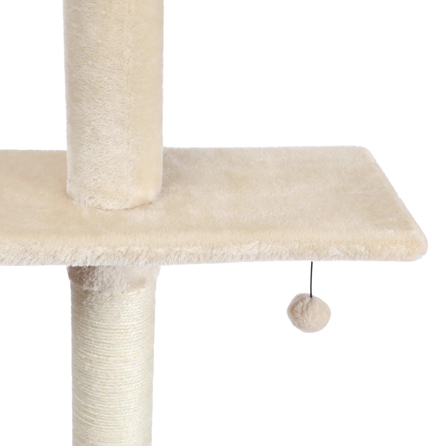 Adjustable 228-274cm Height Floor-to-Ceiling Vertical Cat Tree Stable Tall Cat Climbing Tree Cat Kittens Cat Toy