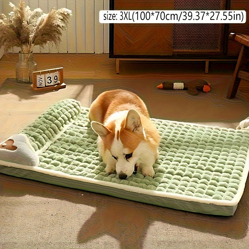 1pc Dog Mat, Four Seasons Universal Kennel, Sleeping Nest With Winter Removable And Washable Floor Mat, Dog Sleeping Mat, Pet Soft Spine Protection