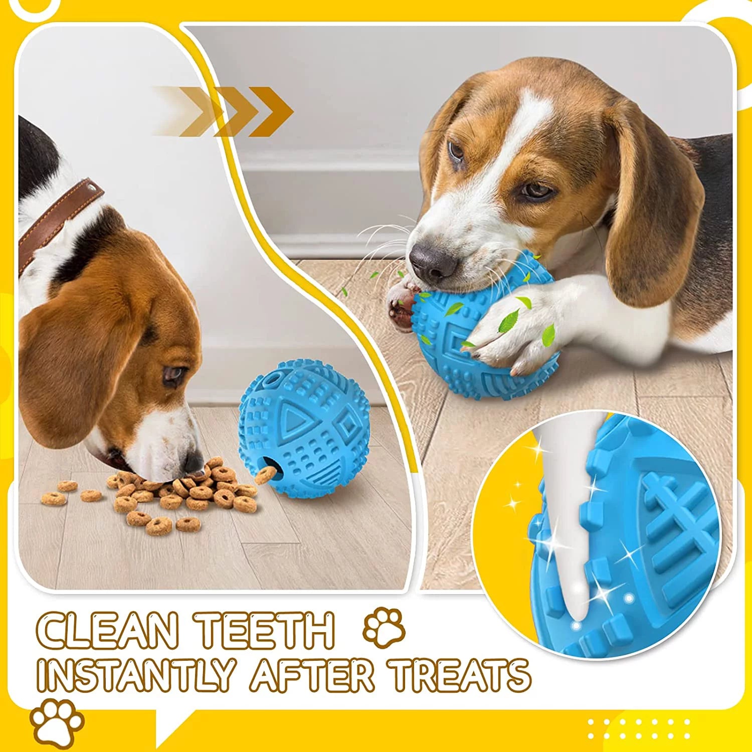 Dog Balls Treat Dispensing Dog Interactive, r Aggressive Chewers Large Breed, Nearly Indestructible Squeaky Dog Chew Toys for Large Dogs, Natural Rubber Dog Puzzle Toys, Tough IQ Dog Treat Balls