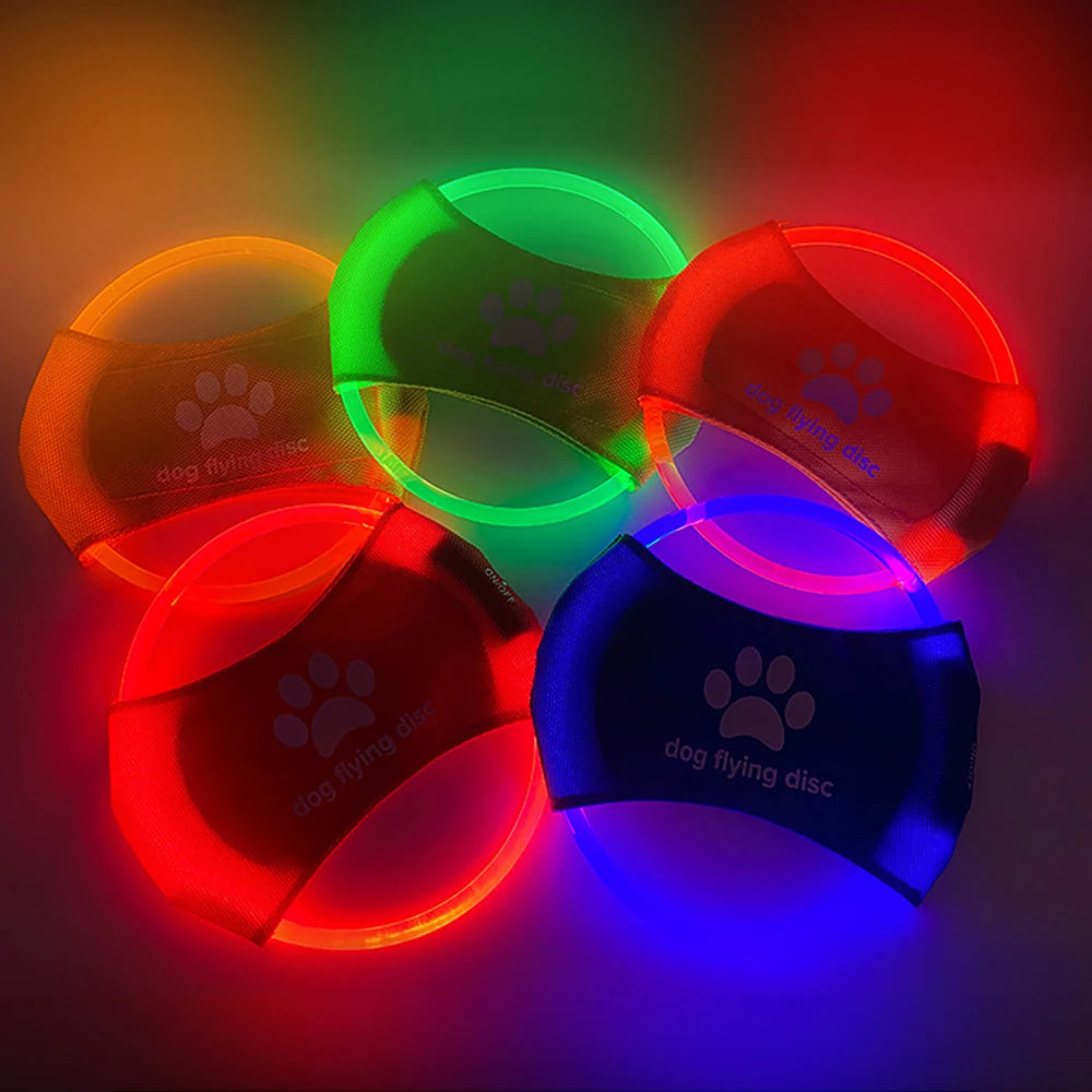 Fun Dog Flying Disc LED Training Interactive Toys keeping dog healthy and in shape. Hours of Fun Rechargeable