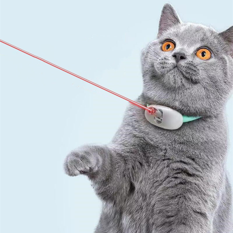 Fun for Inactive or lazy Cats Hours of Playing enjoyment w Cat Toy Smart Laser Teasing Cat Collar